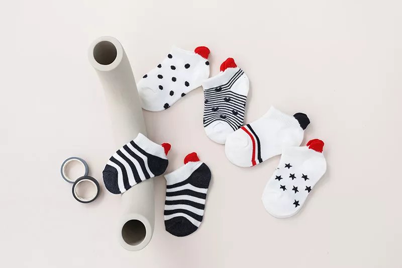 Baby's Red Detail Socks 5 Pairs Set