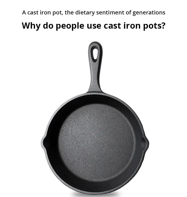 1Pc Small Frying Pan Cast Iron Uncoated Black For Food Frying, Cooking And Stir-Frying Kitchen Utensils Kitchen Helper