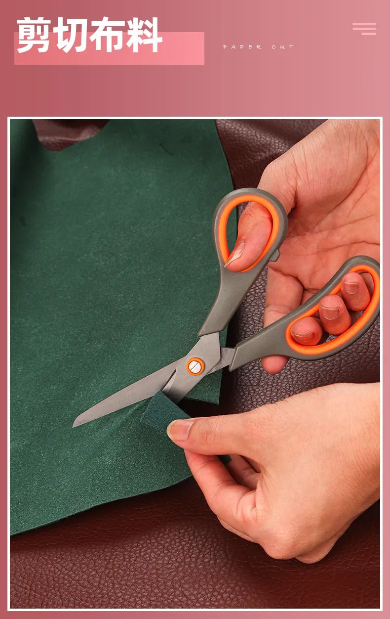 Titanium Non-Stick Scissors, Professional Stainless Steel Comfort Grip Cut Knife Box Opener for Cutting Fabric, Cardboard, Paper