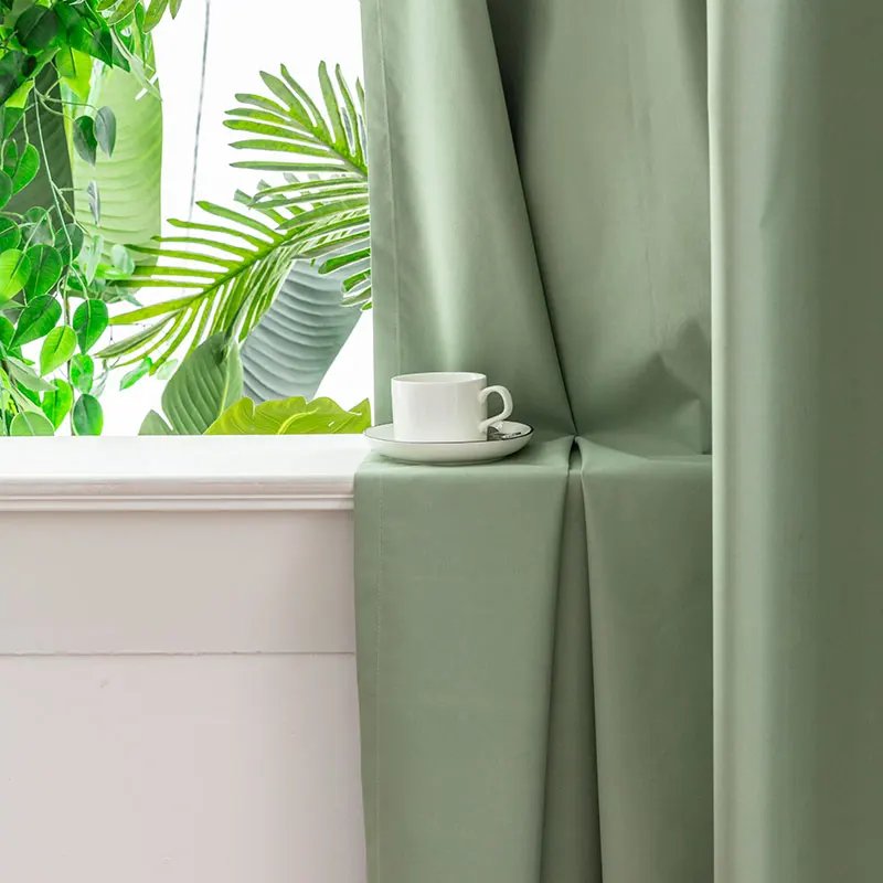 1PC Blackout Curtains With Black TPU Interlining Thin and Light Drapery Panel for Bedroom Meetingroom Share Room Office