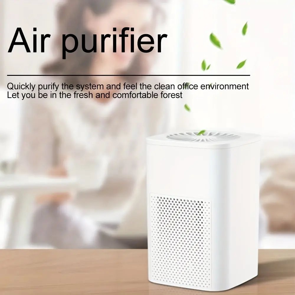 1PC USB Portable Air Purifier, Office Desktop Vacuum Cleaner Car Filter Formaldehyde Household Purifier.