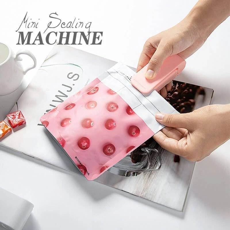 Portable Bag Heat Sealer Home Plastic Package Storage Bag Clip Fruits Food Snack Storage Bag Handy Sticker Seal Kitchen Tools