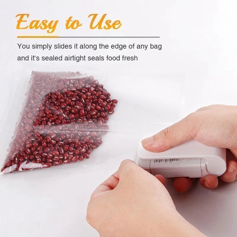 Portable Bag Heat Sealer Home Plastic Package Storage Bag Clip Fruits Food Snack Storage Bag Handy Sticker Seal Kitchen Tools