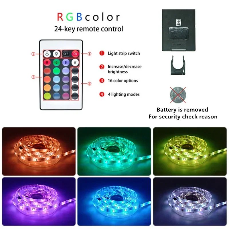 USB LED Strip Lights APP Control Color Changing 5050 RGB Led Light Flexible Lamp Tape for Room Decoration TV Backlight Diode