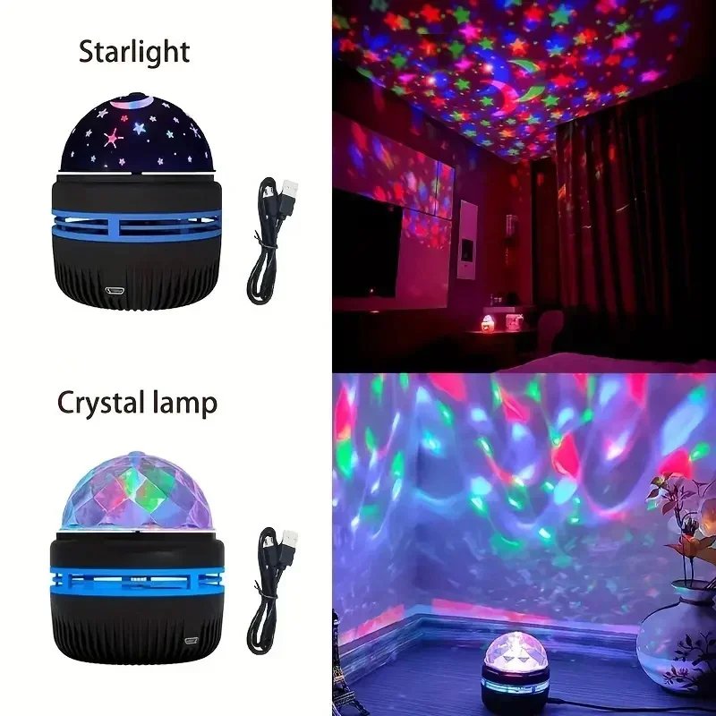 1pc Ocean Wave Projector,With 7-Colors Patterns & Remote Control,USb Powered For Bedroom Home Theater, Ceiling, Room Decor