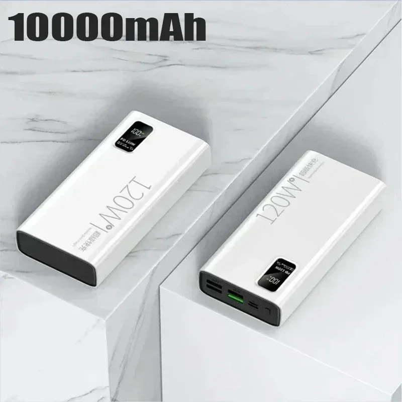 50000 mAh Power Bank 120W Super Fast Charging 100% Sufficient Capacity Portable Battery Charger for iPhone Xiaomi Huawei Samsung