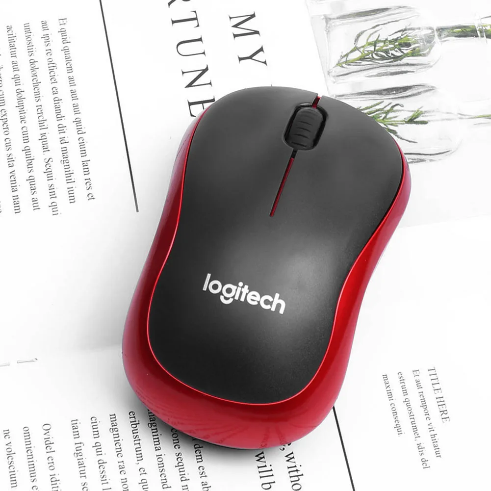 Logitech M185 Wireless Mouse 2.4 GHz USB 1000DPI 3 Buttons Silent Gaming Optical Navigation Mice for PC/Laptop Mouse Gamer