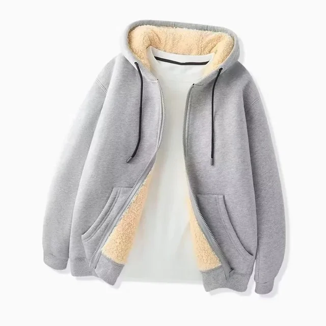Cozy Sherpa-Lined Zip Hoodie – Winter Wardrobe Essential