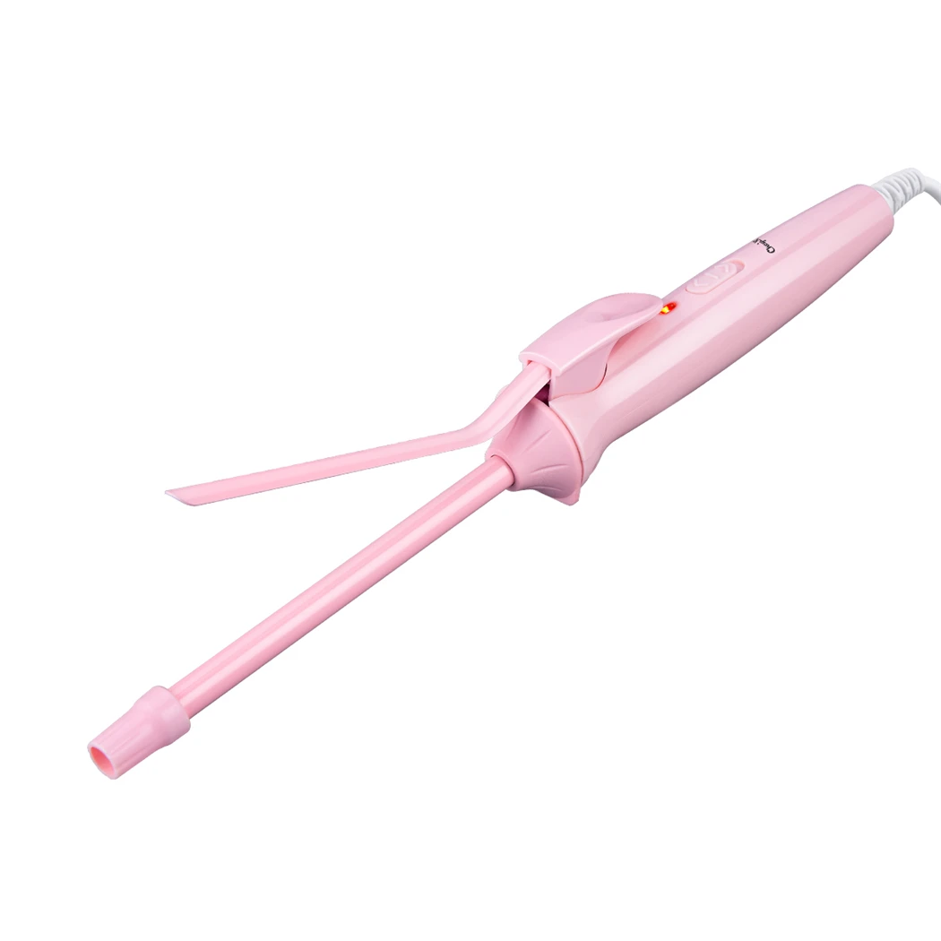 CkeyiN Mini Hair Curling Iron 9mm Curler Wand Professional Curly Tongs Ceramic Electric Salon Styling Tool Small Crimping Iron