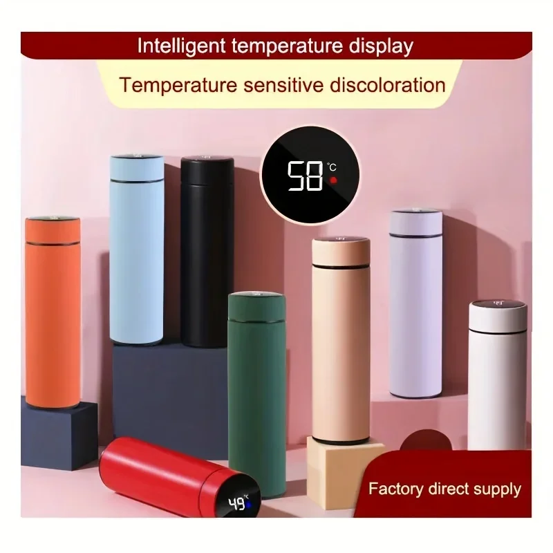 Stainless Steel Insulated Cup With Smart Temperature Display, Water Cup With Large Capacity,Holiday Gift