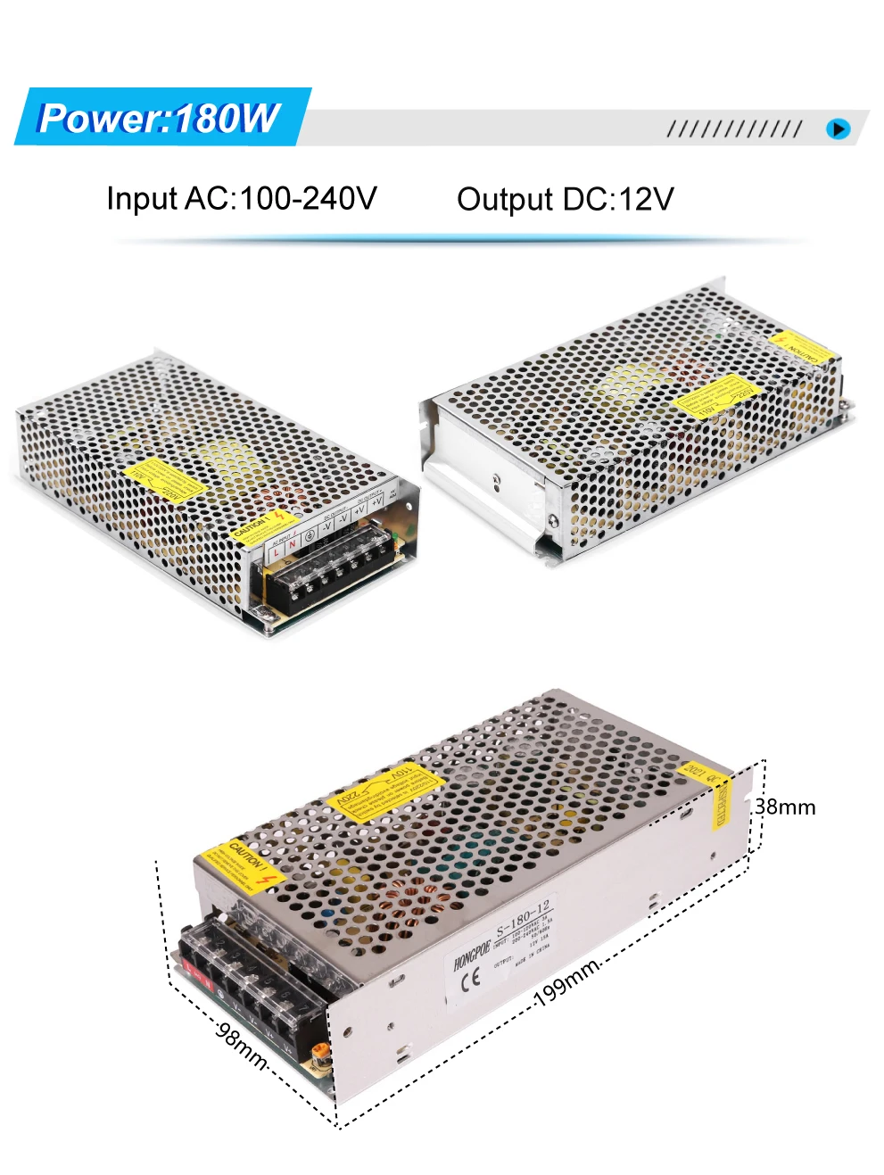 Switching Power Supply 5v 12v 24v 36v 48v 2A 5A 10A 15A 20A 30A15w-500w AC To 110/220v DC Transformer LED Strip Switch Driver