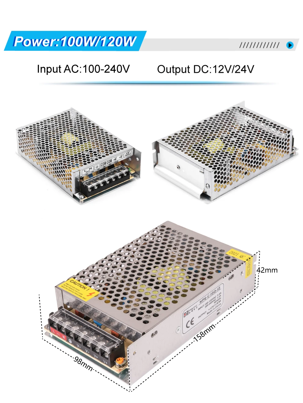 Switching Power Supply 5v 12v 24v 36v 48v 2A 5A 10A 15A 20A 30A15w-500w AC To 110/220v DC Transformer LED Strip Switch Driver