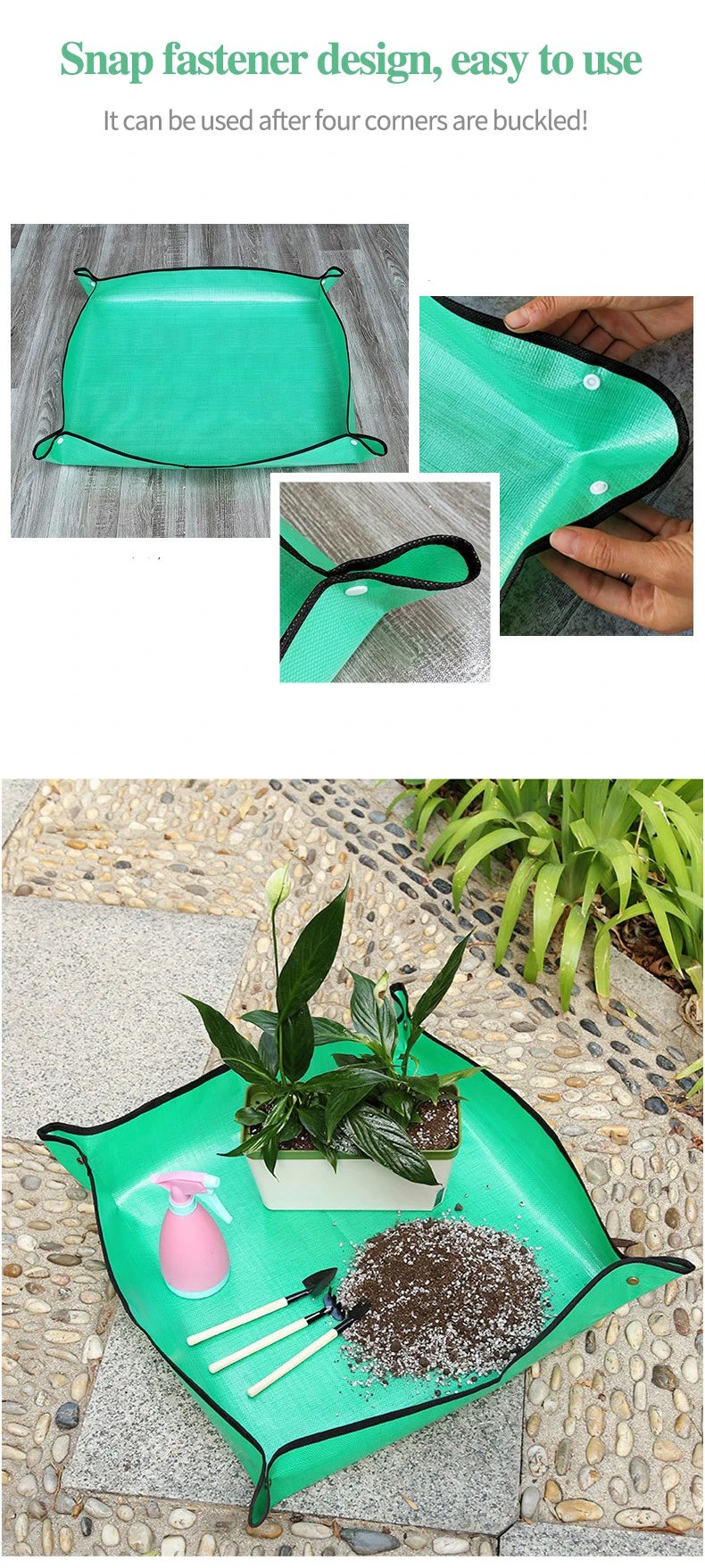 1pcs Planting Mat 50cm-100cm Gardening Potting Pad Foldable Garden Plant Flower Pot Transplanting Waterproof Mats