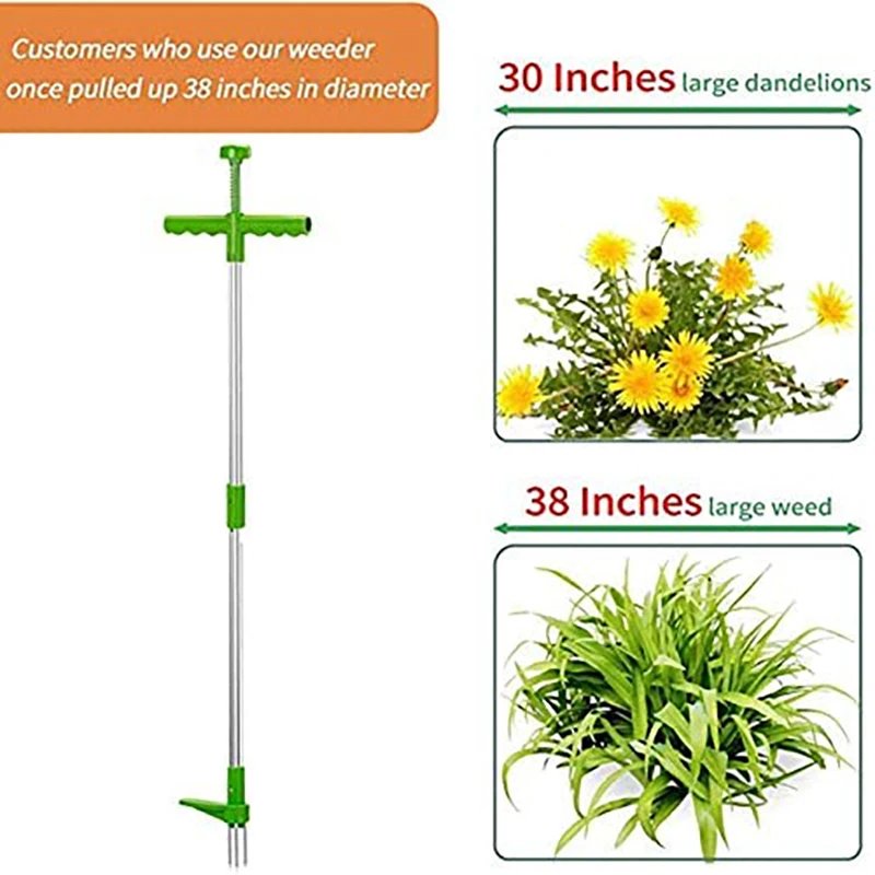 Weed Puller Long Handle Stand Up Weeder Garden Weeding Tool Weed Hound Weed Puller For Dandelion,, Standup Weed Root Grabber