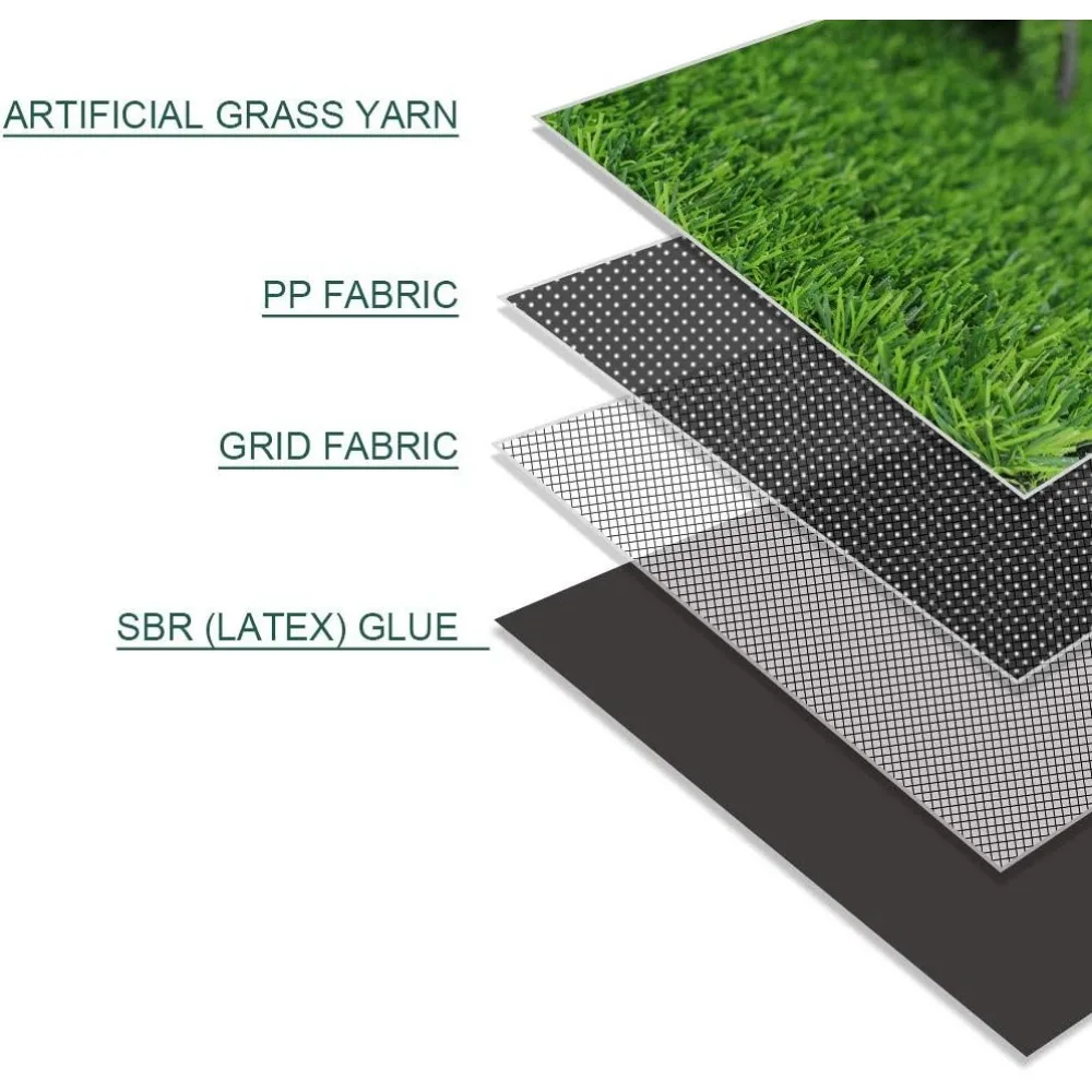 Artificial turf lawn 4 x 25 feet indoor and outdoor garden lawn landscape synthetic grass mat fake grass carpet