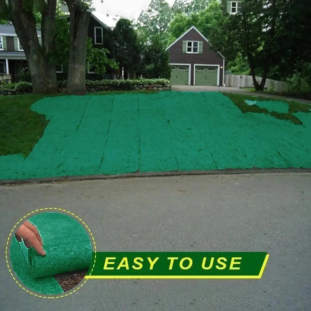 Grass Seed Mat 118×8inches Fertilizer Garden Picnic Gardening Planting Mat for Home Front and Back Lawn Repair and Replacement