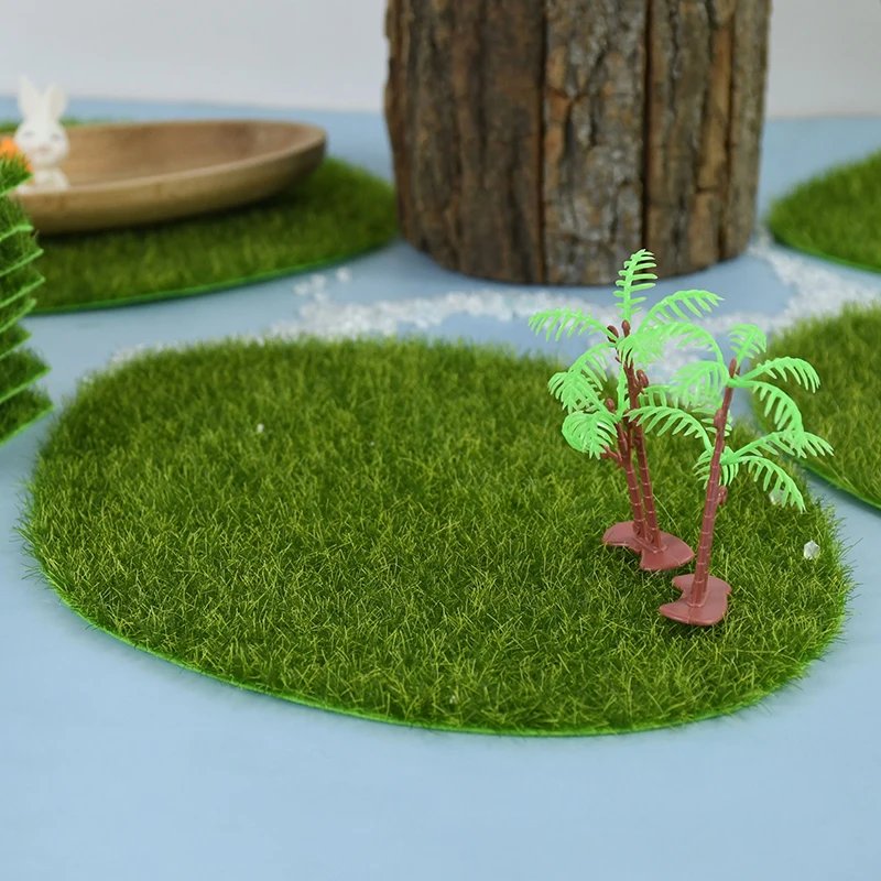 Artificial Grass Mat Carpet Simulation Lawn Turf Miniature Landscape Scene DIY Home Decoration Garden Green Fake Plants