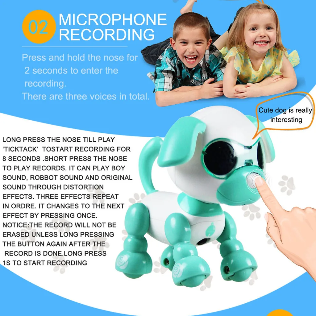 KaKBeir Electronic Smart Robot Dog Music Dance Walking Interaction Puppy Pet Robot Toy Intelligent Robots for Toys for Children