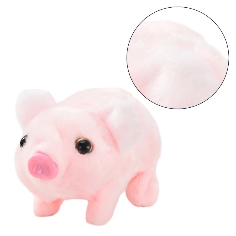 Plush Animal Toy Stuffed Animal Electronic Pet Oinking Walking Electric Piglet Toy for Kids Preschools Gifts P31B