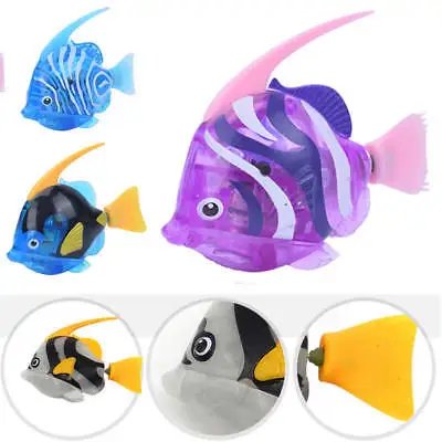 Flash Swimming Electronic Pet Fish Bath Toys for Children Kids Bathtub Battery Powered Swim Fishing Tank Decoration