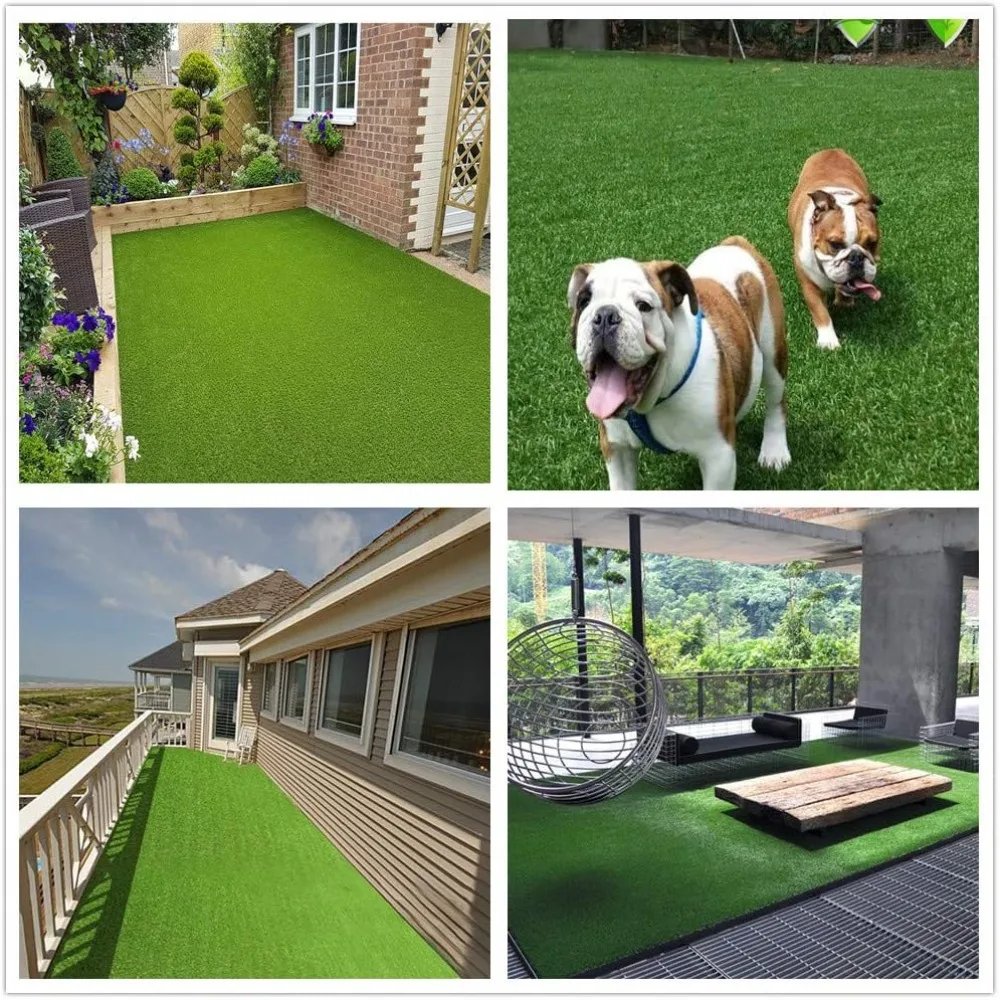 Artificial realistic and thick fake mat, used for outdoor garden landscape pet mat dog synthetic grass carpet turf 7FTX20FT