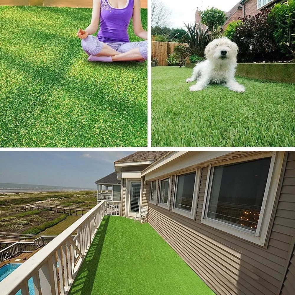 Artificial realistic and thick fake mat, used for outdoor garden landscape pet mat dog synthetic grass carpet turf 7FTX20FT