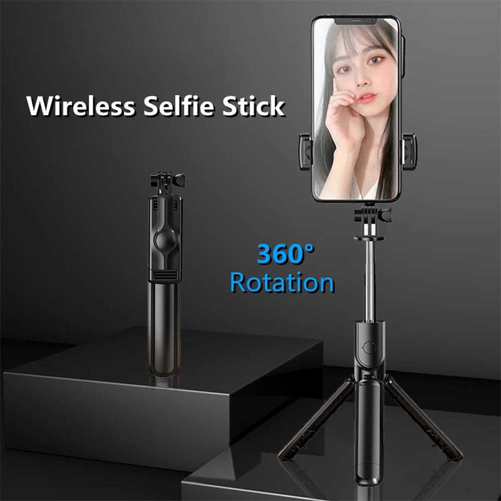 Wireless Bluetooth Selfie Stick Foldable Portable Tripod with Fill Light Shutter Remote Control for Android iPhone Smartphone