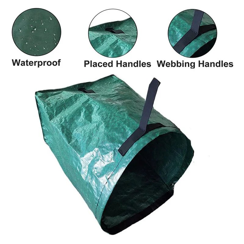 Courtyard Weeds Collection Container Garden Leaves Flowers Waste Storage Bag Large Capacity Handles Fallen Leaves Garbage Bags