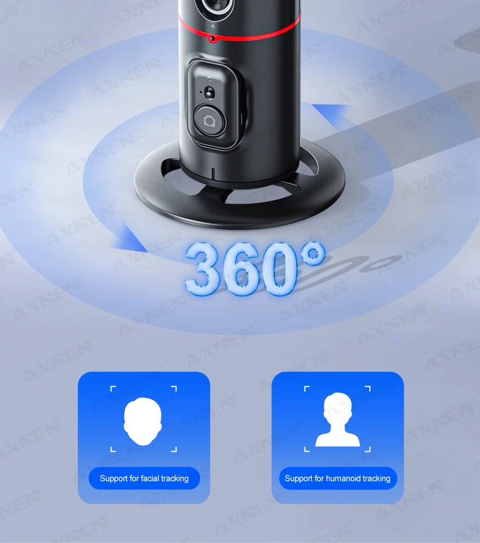 P02 360 Rotation Gimbal Stabilizer, Follow-up Selfie Desktop Face Tracking Gimbal for Tiktok Smartphone Live,with Remote Shutter