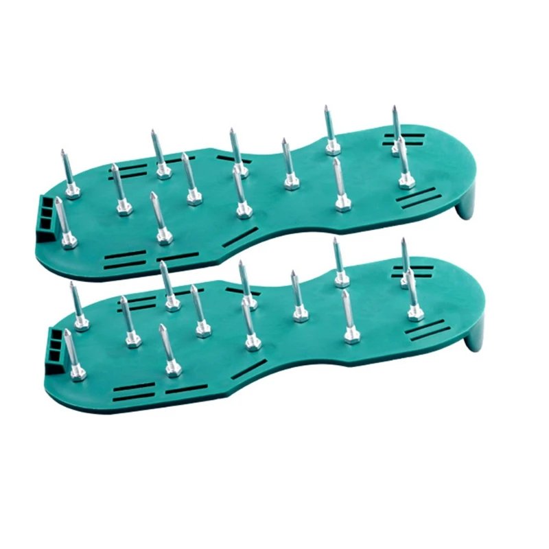 Lawn Aerator Shoe Aeration Shoe Pair With Spikes Adjustable Belt Yard Tools