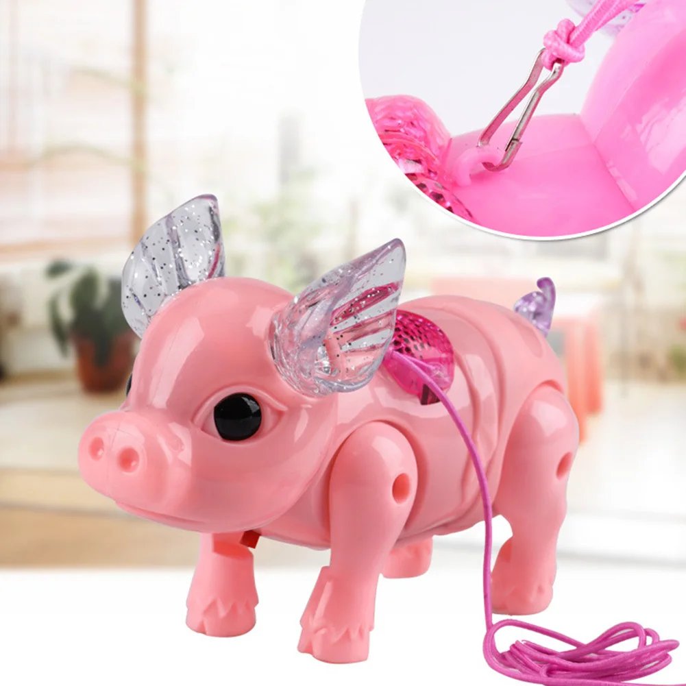 New Pink Color Electric Walking Pig Toy With Light Musical Kids Funny Electronics Toy Children Birthday Gift Toys
