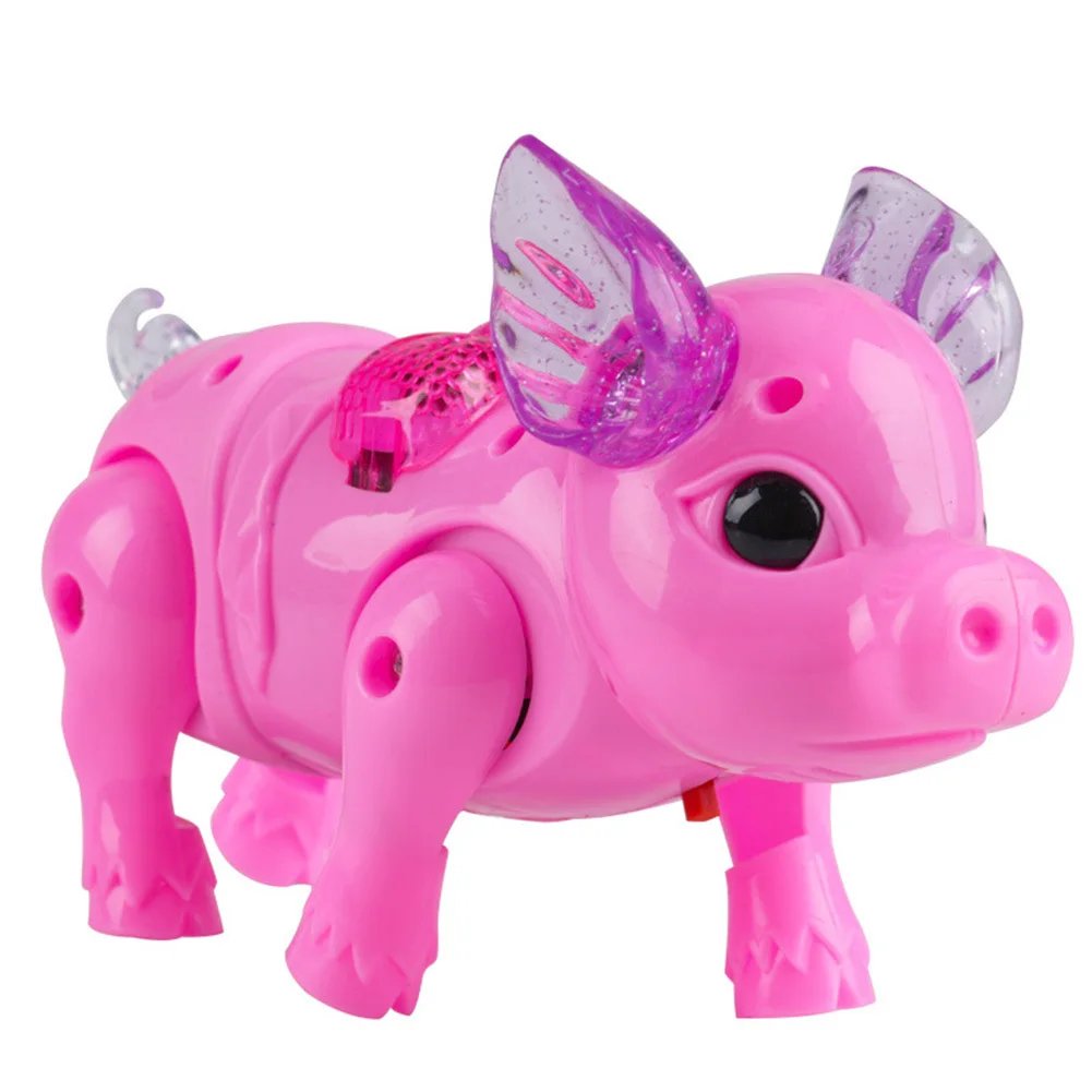 New Pink Color Electric Walking Pig Toy With Light Musical Kids Funny Electronics Toy Children Birthday Gift Toys