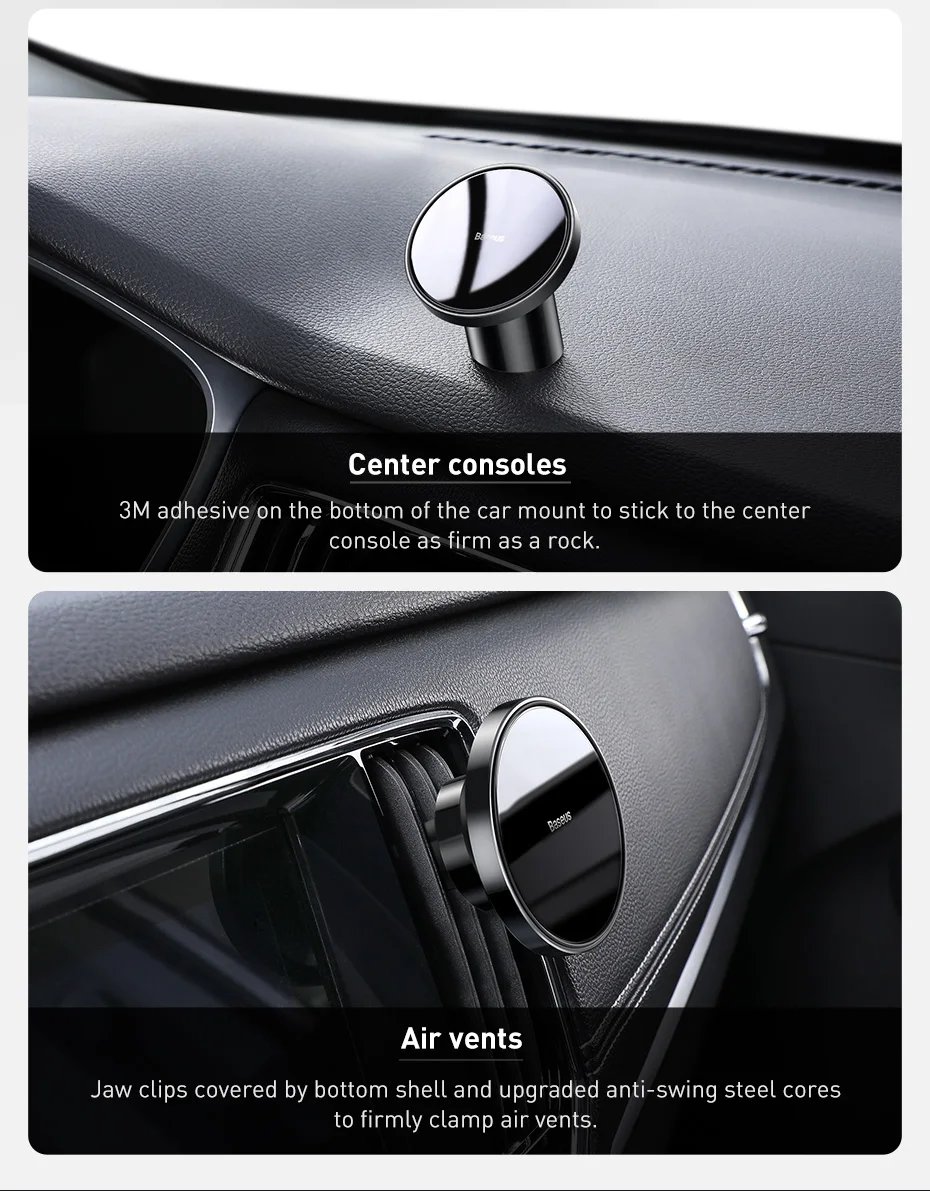 Baseus Magnetic Car Phone Holder Air Vent Universal for iPhone 13 14 15 Pro Smartphone Car Phone Stand Support Clip Mount Holder