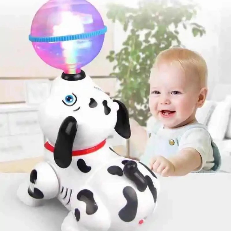 Pet Robot Dog Interactive Robot Music Sing Walk Shake Move Puppy Robot Toy Light Up for Curious Children Age 3+ Years