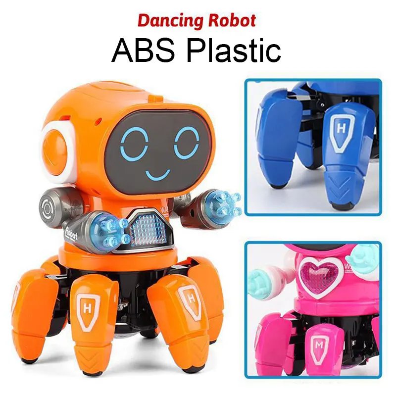 Dance Robot Electric Pet Musical Shining Toys 6 Claws Octopus Robot Educational Interactive Toys Children‘sToy Gift Digital Pet