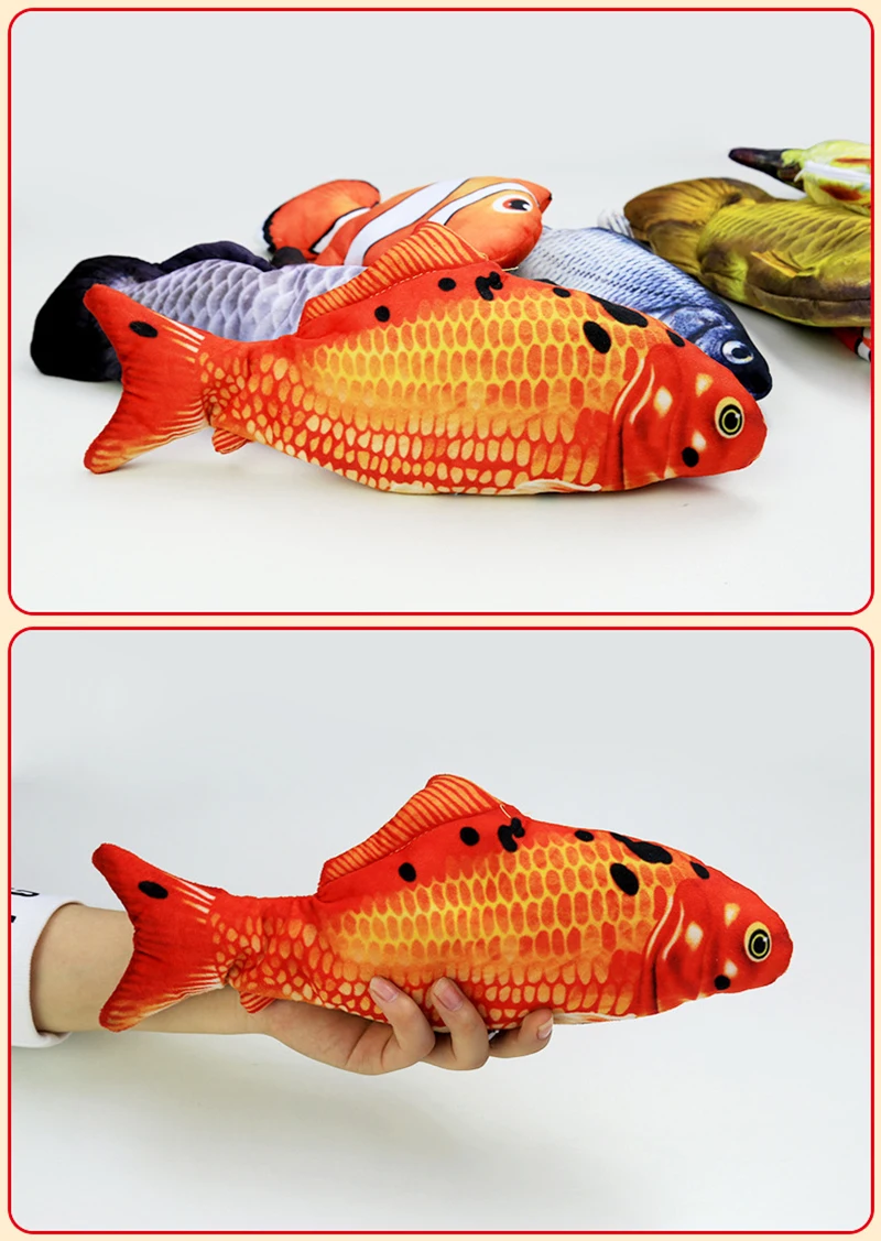 Kids Fish Simulation Toy For Cat Playing Training Tool And Pets Mint Fish Chew Toys Baby Animal Model Cognitive Interactive Gift