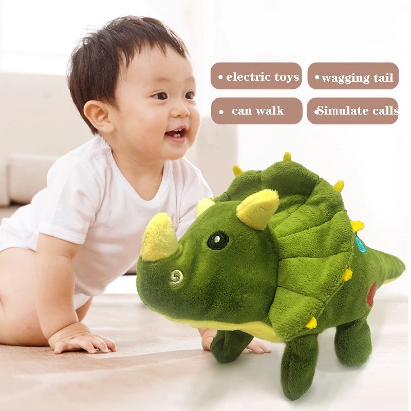 Kids Smart Interactive Plush Puppy Kids Electronic Toys Cute Robot Dog Walk Bark Jump Wag Tail Dog Toys for Baby Birthday Gift