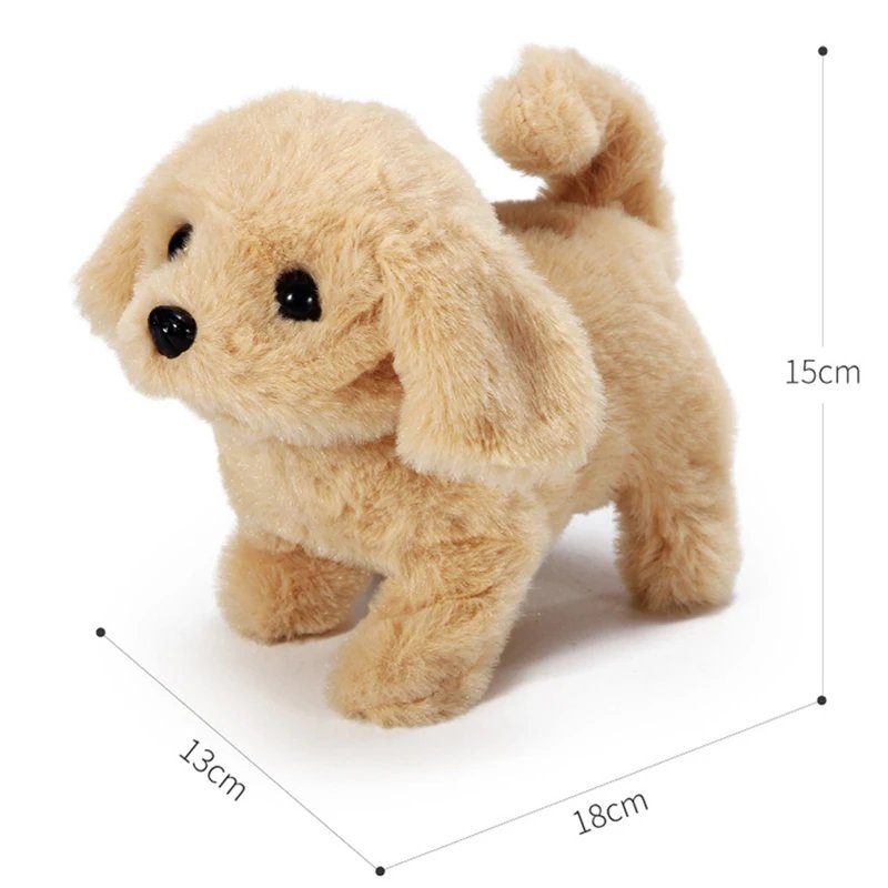 Kids Smart Interactive Plush Puppy Kids Electronic Toys Cute Robot Dog Walk Bark Jump Wag Tail Dog Toys for Baby Birthday Gift