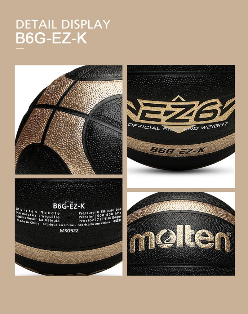 Men Molten Basketball Balls Official Size 7/6/5 PU Material High Quality Outdoor Indoor Sports Match Training Basketbol Topu